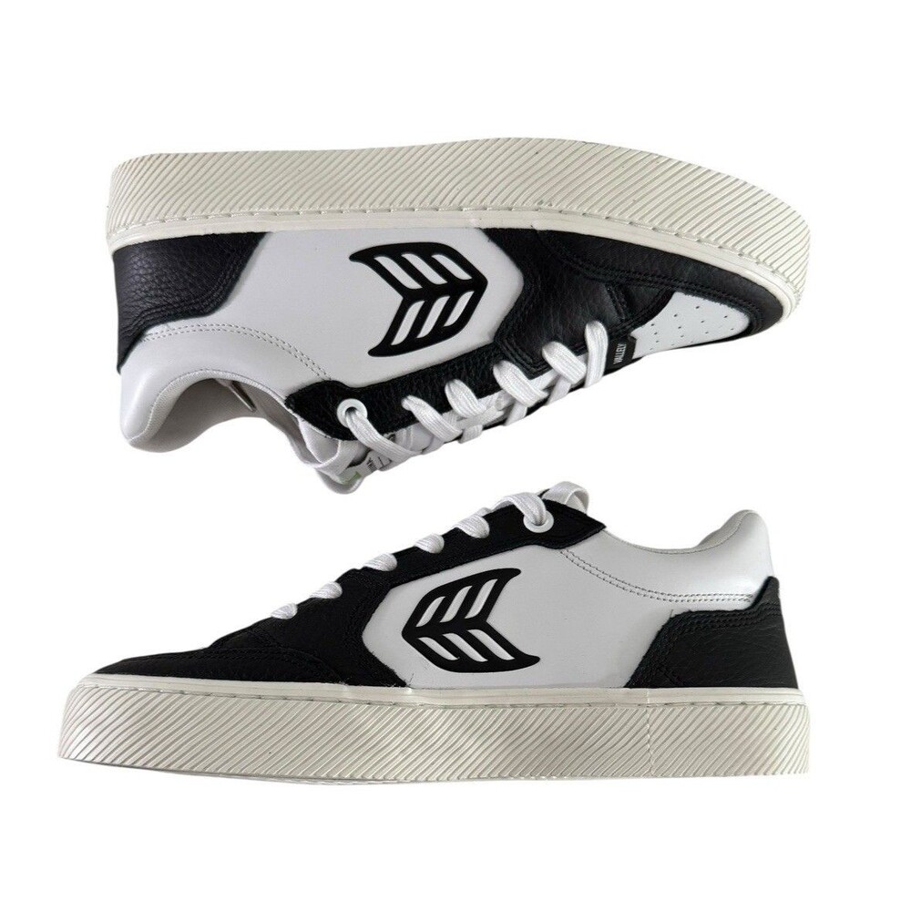 Cariuma Vallely Skate Shoes White w/ Blk Leather Accents W 10.5/ M 9 NEW - Picture 4 of 10